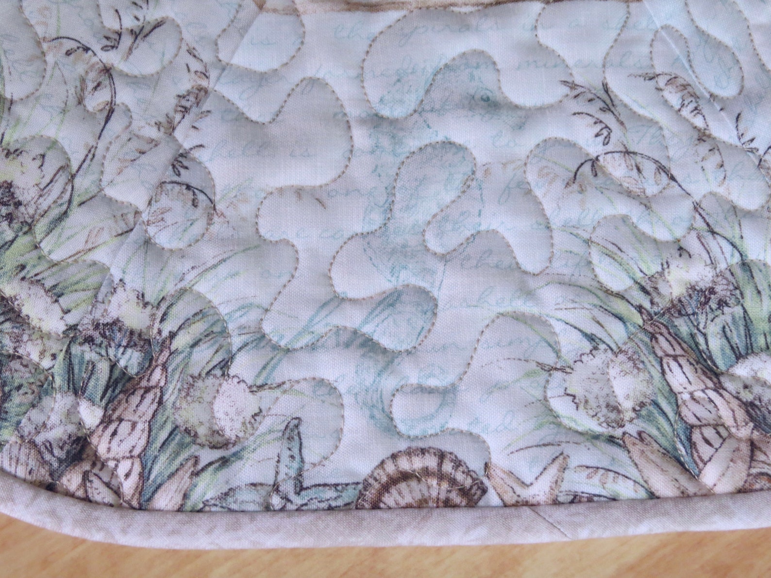 Quilted Table Topper Placemat 16x17.25inch Coastal Wishes Etsy