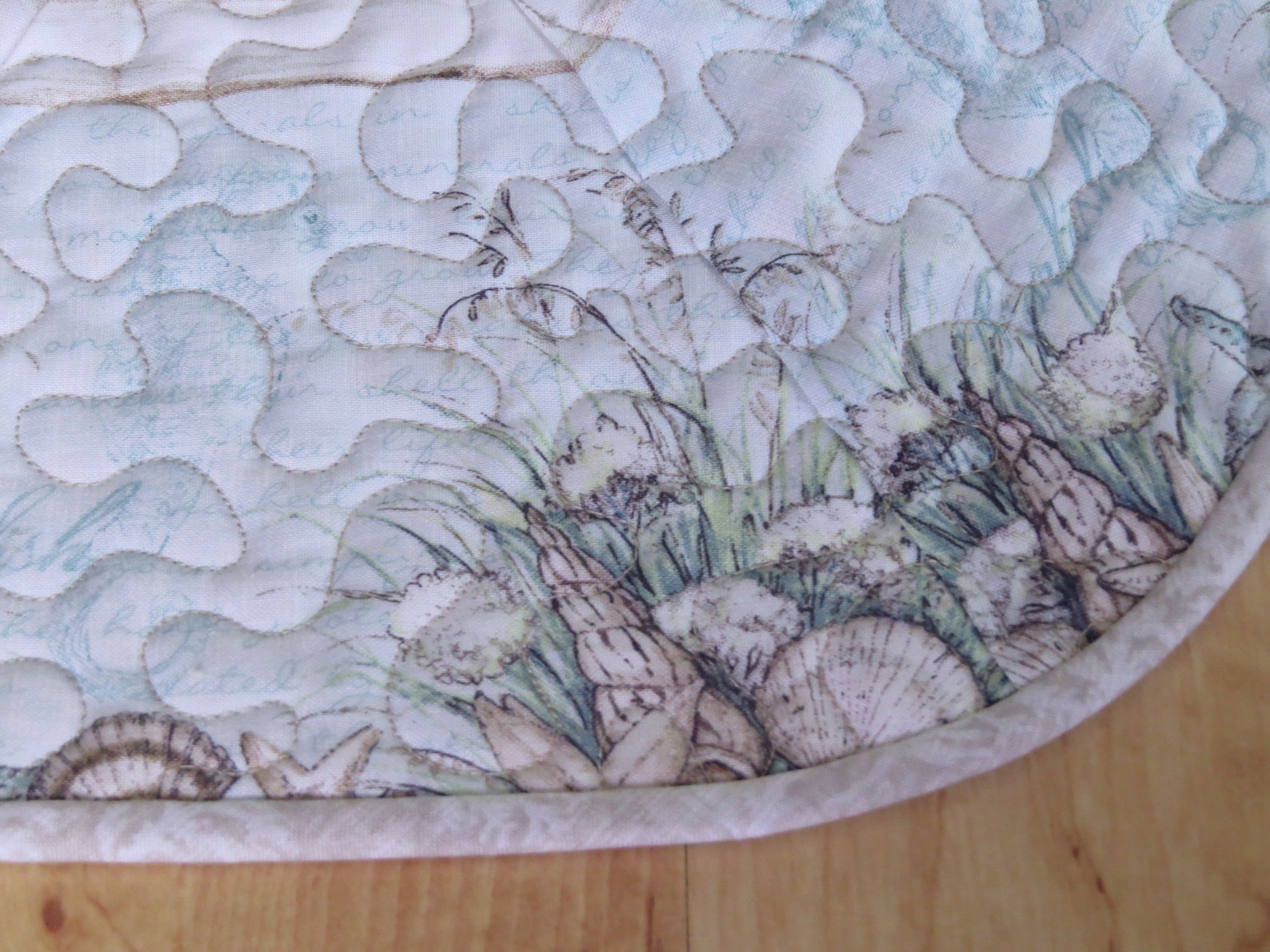 Quilted Table Topper Placemat 16x17.25inch Coastal Wishes Etsy