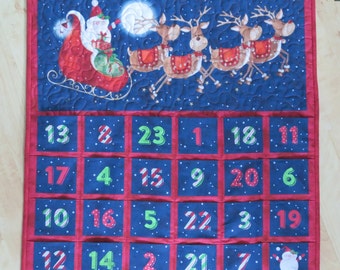 Santa Stop Here Advent Calendar, 20.5x21.5-inch #1082