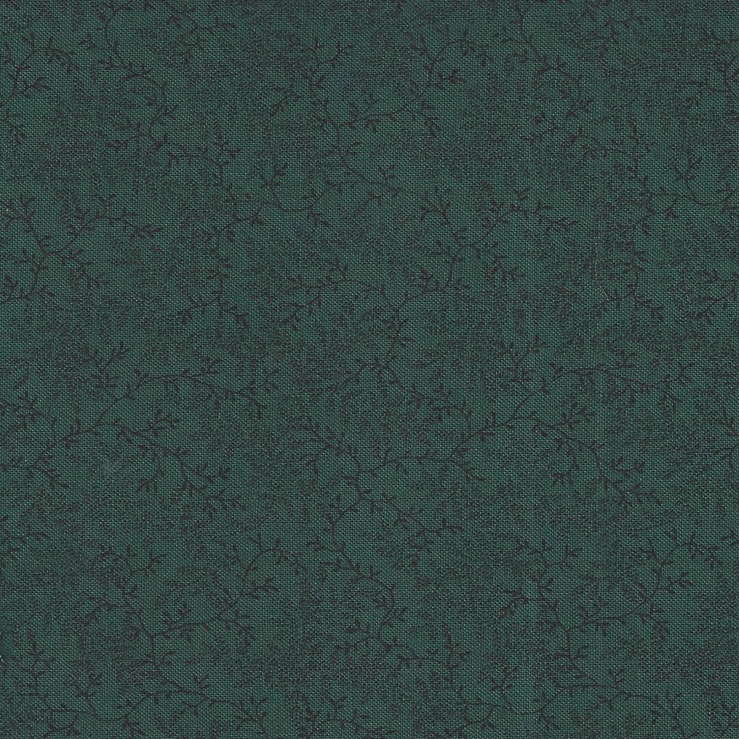 Remnant 8inch Cotton Quilt Fabric, Green Vines and Leaves Etsy