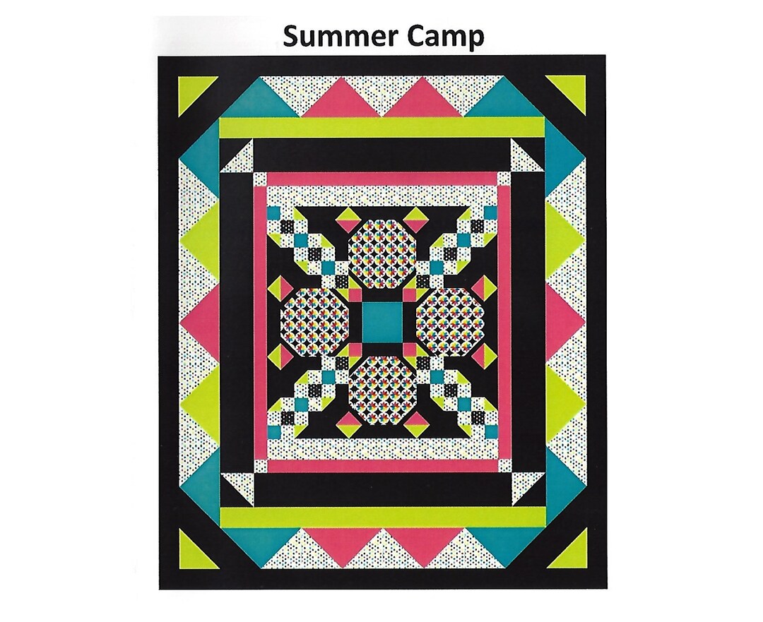 Summer Camp Quilt Pattern by Barb Sackel, 66x78inch Etsy