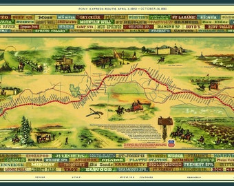 Pony Express Quilt Fabric Panel - Northcott DP21826-34