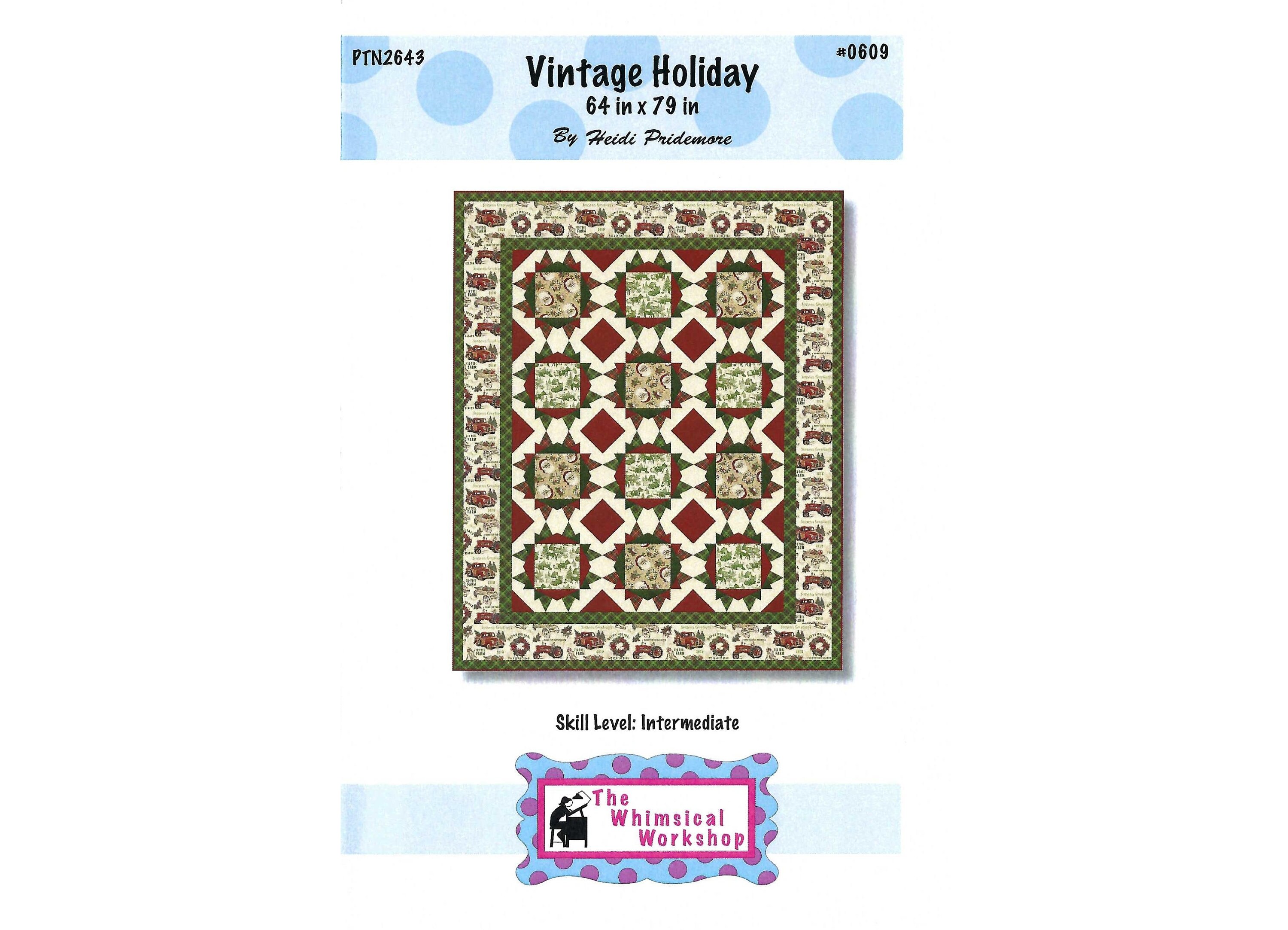 Vintage Holiday Quilt Pattern by the Whimsical Etsy