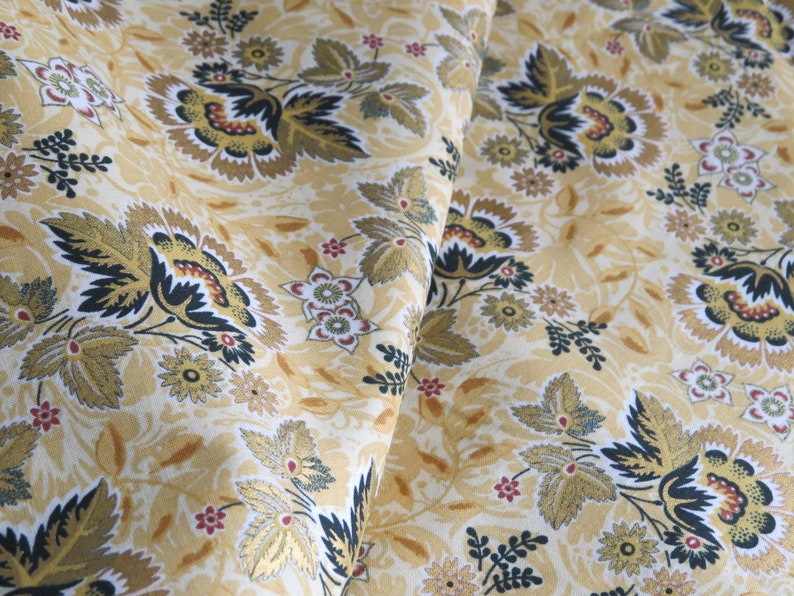 Moonlight Peacock M743047 Gold Metallic Cotton Quilt Fabric Etsy