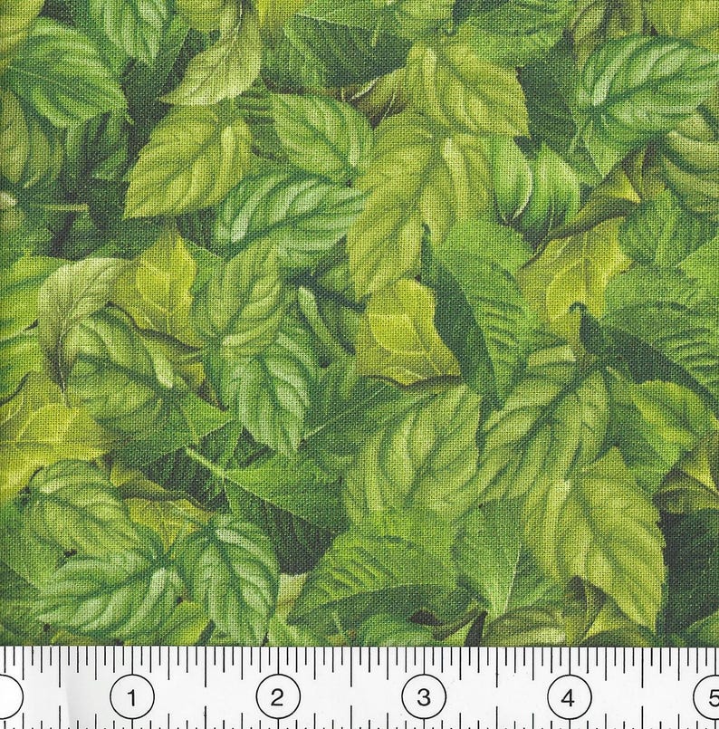 Fleur Leaves Cotton Quilt Fabric by the Yard, Timeless Treasures CD3366 ...