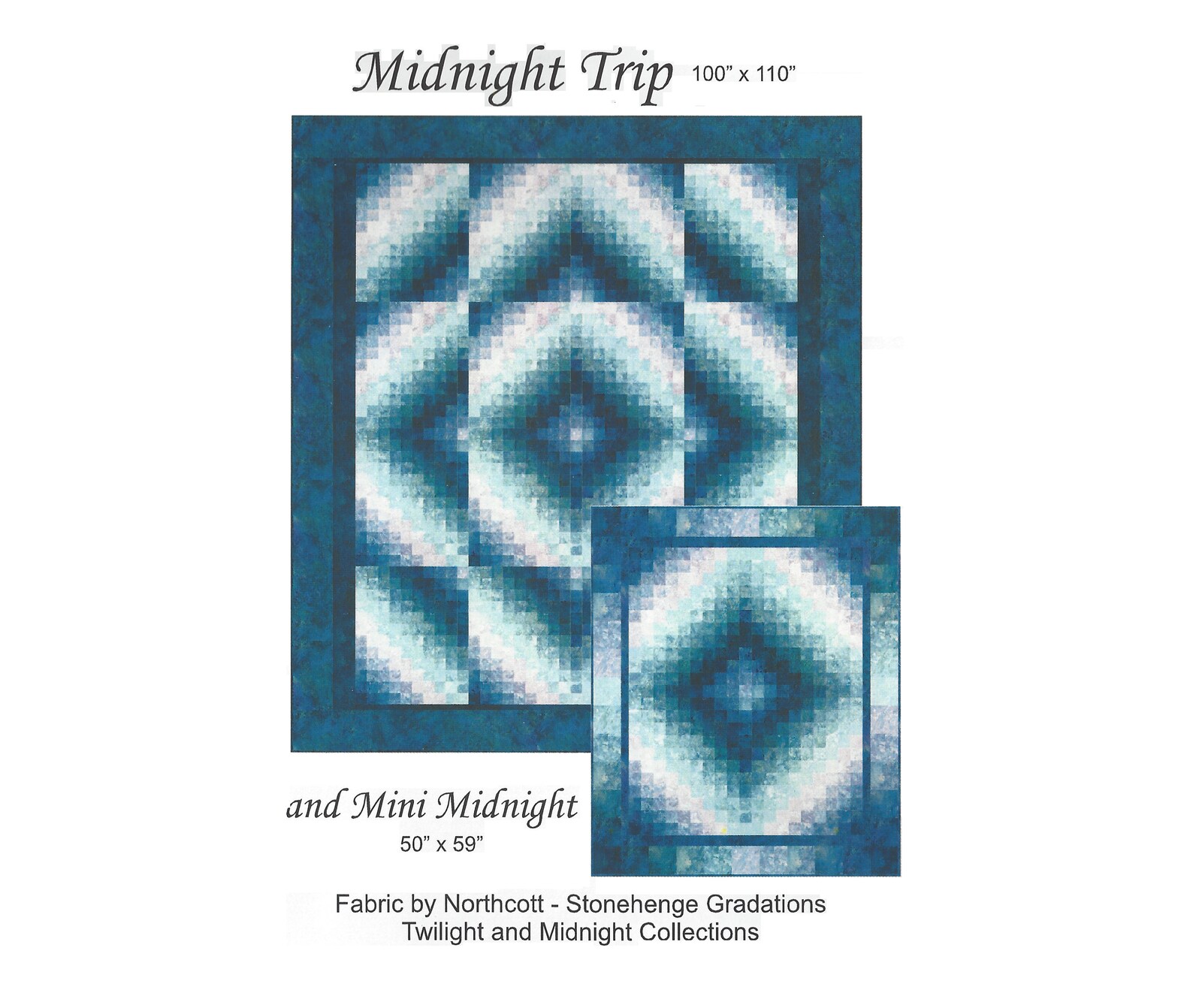 Midnight Trip Quilt Pattern by Nine Mile Patterns 2120 | Etsy