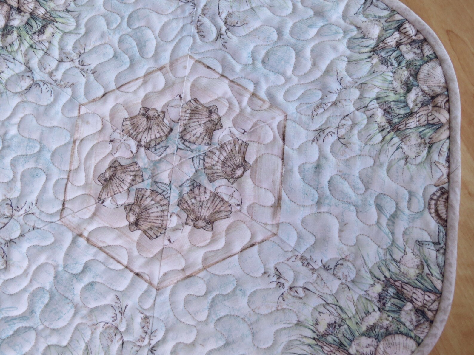 Quilted Table Topper Placemat 16x17.25inch Coastal Wishes Etsy