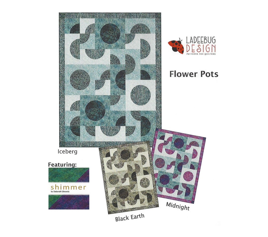 Flower Pots Quilt Pattern by Ladeebug Designs 2531 Etsy