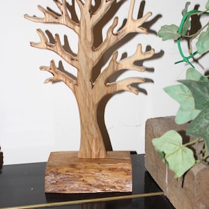Handmade Tree Wooden Jewelry Tree Stand Jewellery Organizer Jewelry Necklace Ring Earring Holder Jewelry stand tree Necklace holder tree image 9