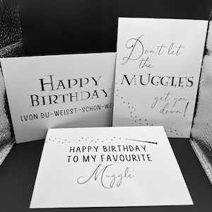 Potterhead postcard sets with different sayings (including birthday)