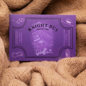 Fahrkarte Knight Bus (Ticket) mit Silbereffektfolie | Potterhead