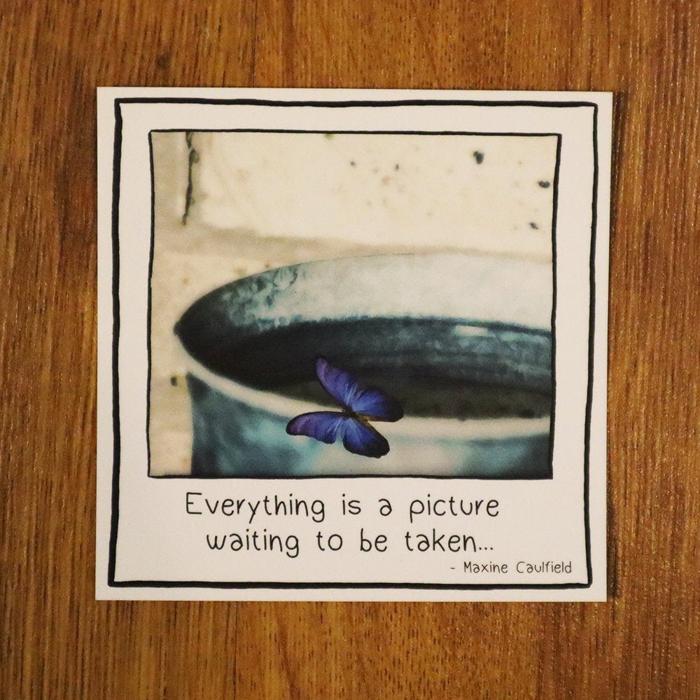 Butterfly - Postcard with quote from Life is Strange - Maxine Caulfield, image size:1000x1000