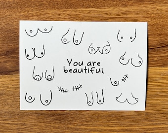 You are beautiful | Feminismus Karte