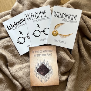Geboorte felicitatiekaarten set van 4 | Potterhead (met envelop!)