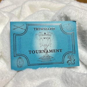 Ticket Triwizard Tournement mit Silbereffektfolie - Potterhead