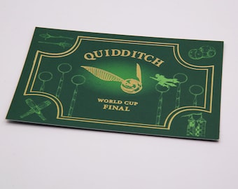 Quidditch ticket with gold effect foil | Potterhead