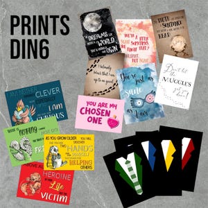Cartoline di Potterhead con citazioni