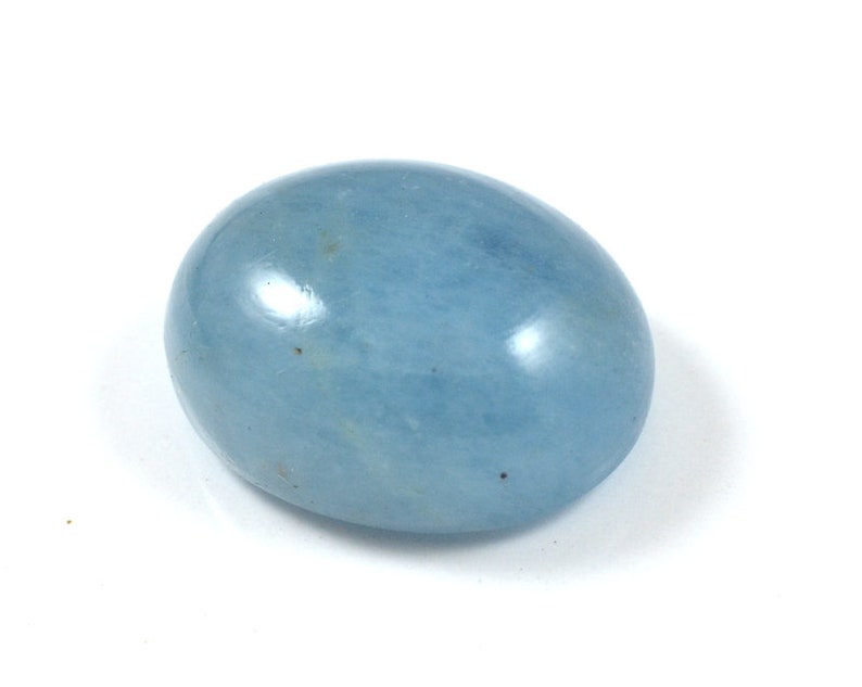 AQUAMARINE GEMSTONE 30.60 ct Smooth Cabochon Oval Shape Natural Aquamarine Loose Gemstone Pendant Size Gemstone 22x18x10 mm