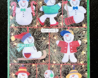 Butterick 5228 Christmas Snowman Ornaments Uncut Sewing Pattern Size One Size