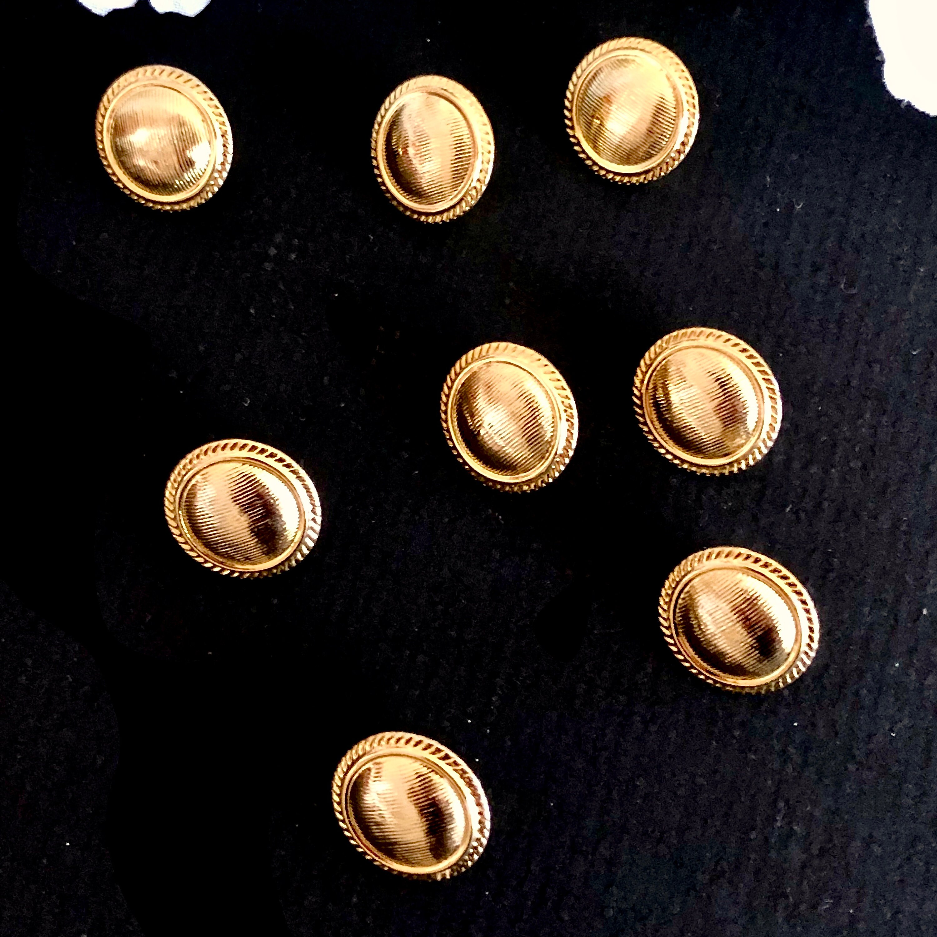 8 Small Gold Metal Buttons Decorative Vintage 1.5cm with Etsy