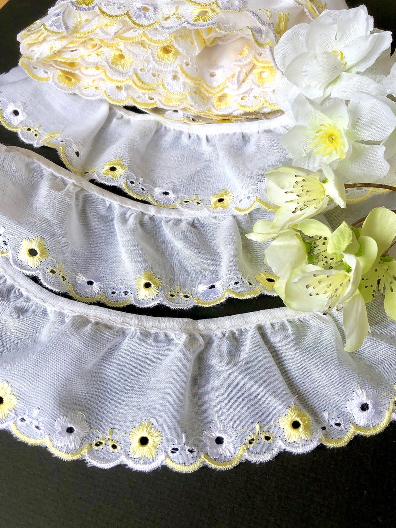 3m Vintage style 2cm Cotton crochet lace edge trim white Ribbon Wedding Sewing
