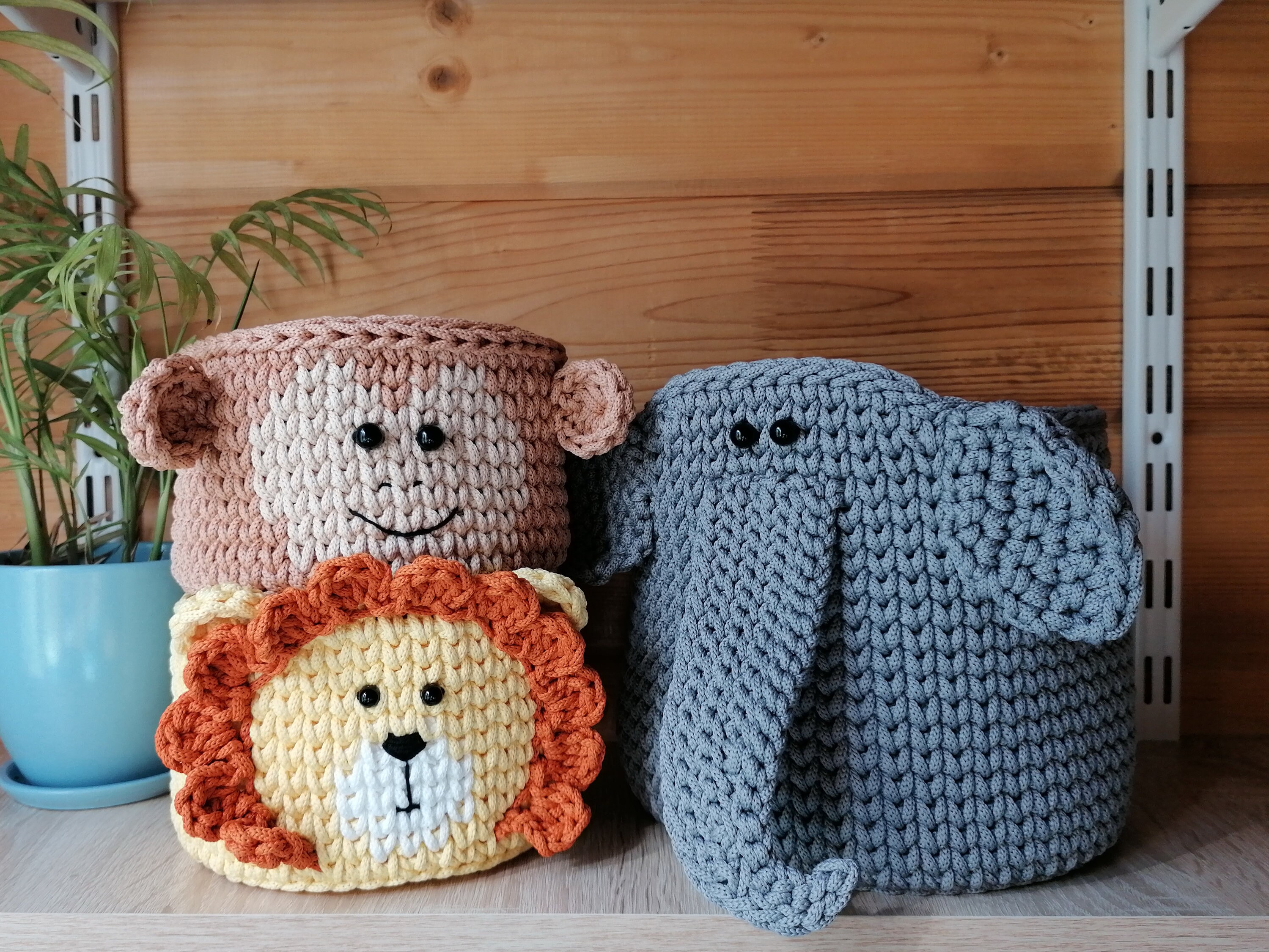 Elephant lion and monkey baskets for safari nursery decor and Etsy