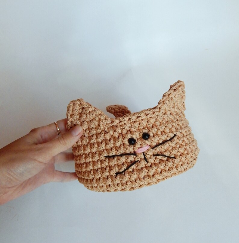 Crochet cat basket cat nursery decor cat lover gift gift Etsy