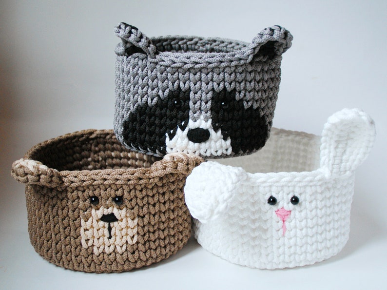 Woodland animals baskets for nursery decor and storage Etsy