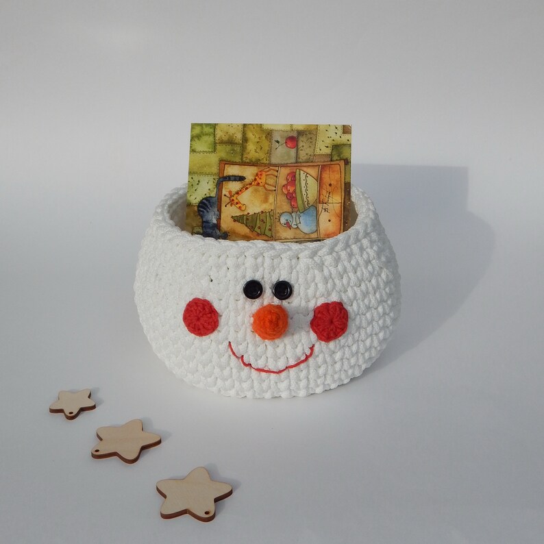 Christmas basket PATTERN DIY snowman crochet basket Etsy