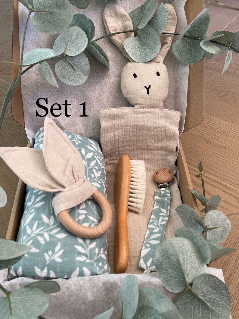 Personalisierte Baby Geschenk Box 5-Teilig Geschenk zur Geburt Bild 1