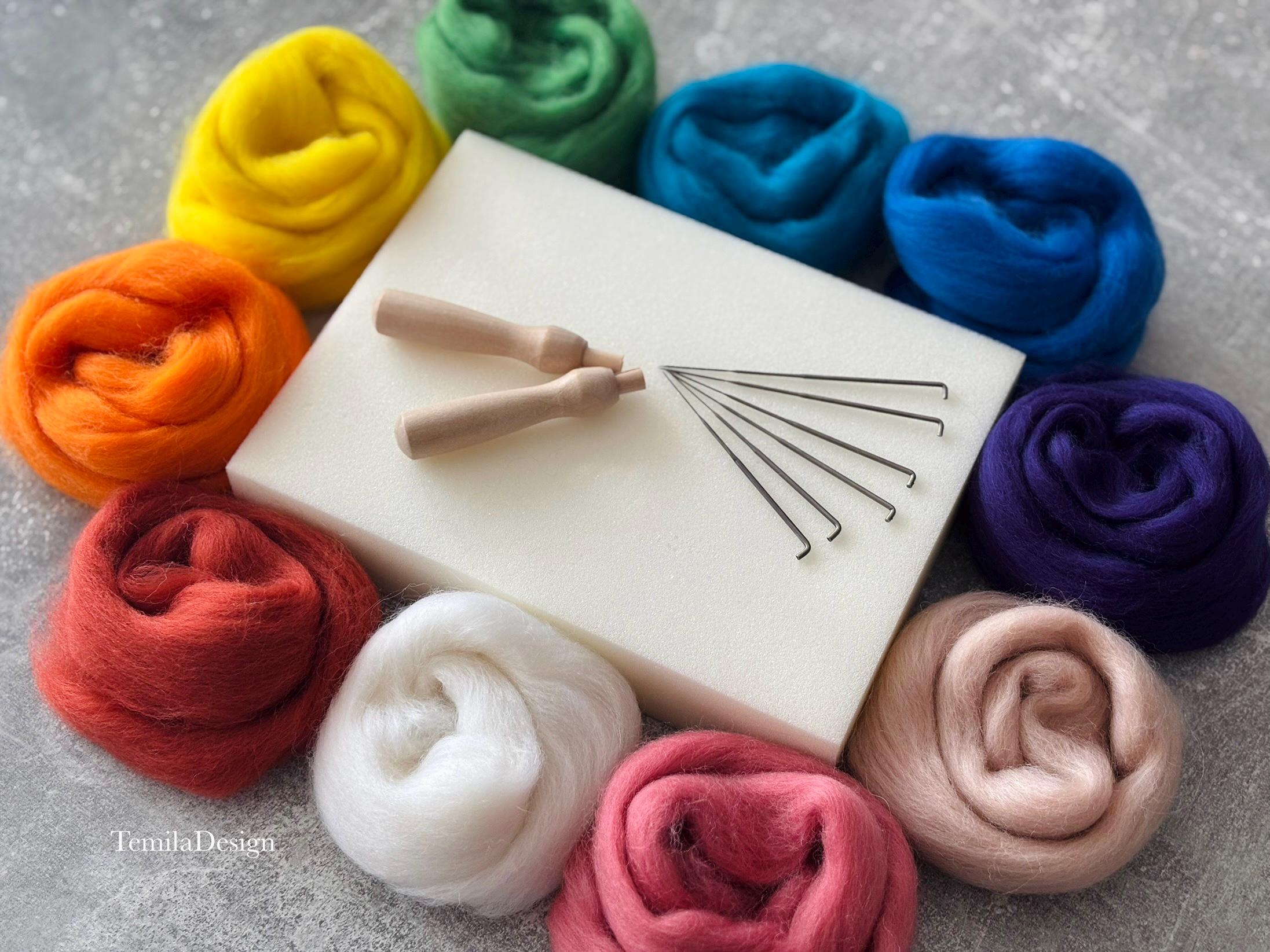 4x Shiba Inu Nadelfilz-Set – DIY Bastelset Für Anfänger Mit Allem Zubehör Zum Filzen