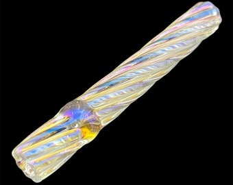 One Hitter Glass Pipes, Newest Chillum Glass Pipe, Unique Twisted Design