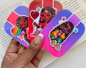 Black Children Magnetic Bookmarks | Diverse Reading Aids