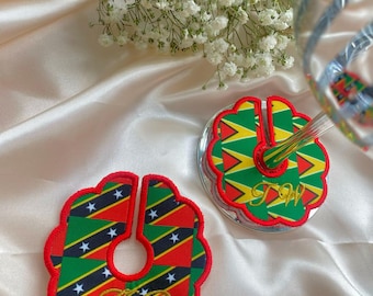 Custom Country Flag Wine Charms | Personalized Initials Stem Tags