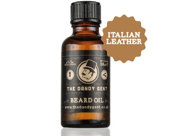 Italian Leather - Natural Beard Oil 30ml | The Dandy Gent
