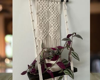 Macrame Wall Shelf Pattern / DIY digital download / Tutorial Instant Download /  PDF format / Macrame Plant Shelf
