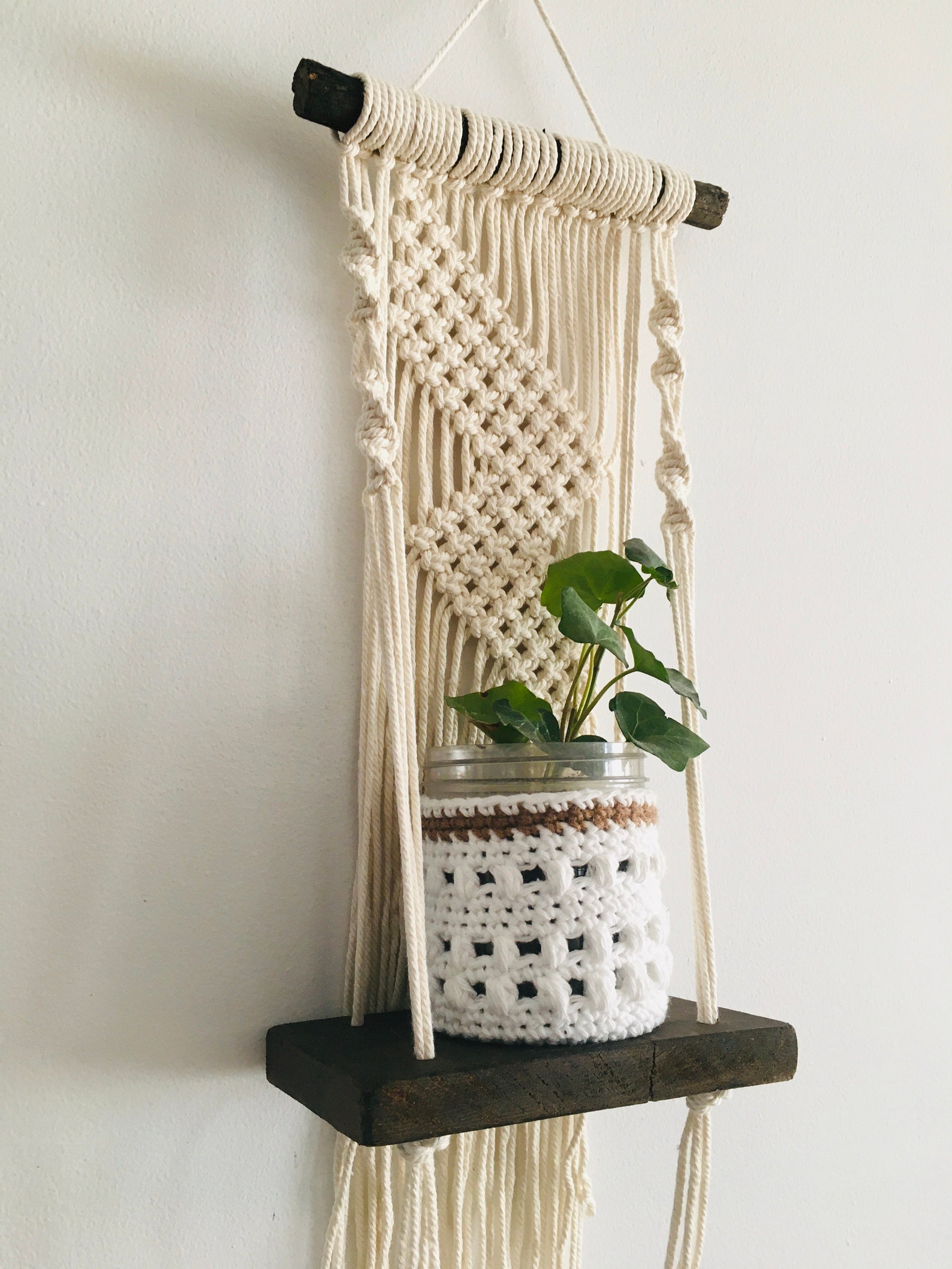 DIY Macrame Wall Shelf Kit / Easy Macrame Plant Shelf Tutorial - Etsy