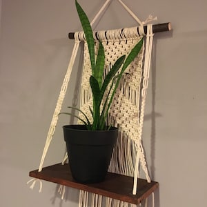 Macrame Wall Shelf Pattern / DIY digital download / Tutorial Instant Download /  PDF format / Macrame Plant Shelf