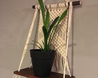 Macrame Wall Shelf Pattern / DIY digital download / Tutorial Instant Download / PDF format / Macrame Plant Shelf