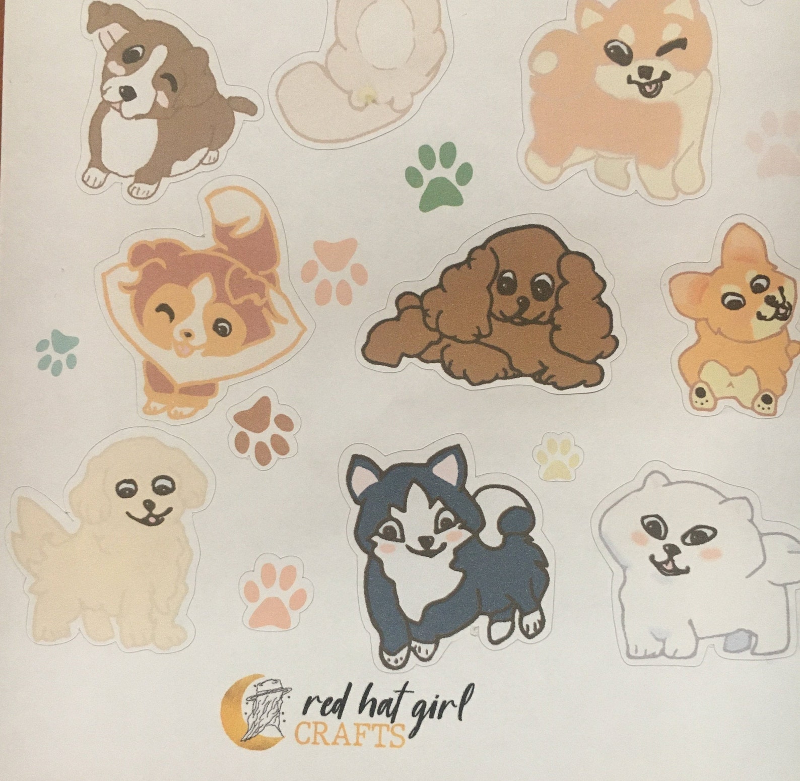 DOWNLOADABLE Cute Puppies Dogs Sticker Sheet Printable - Etsy