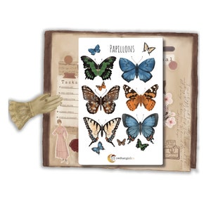 Stickervel Papillons | Bullet Journal Sticker, Scrapbook Stickers, Planner Sticker, Stickers voor planner, Stickers voor dagboek