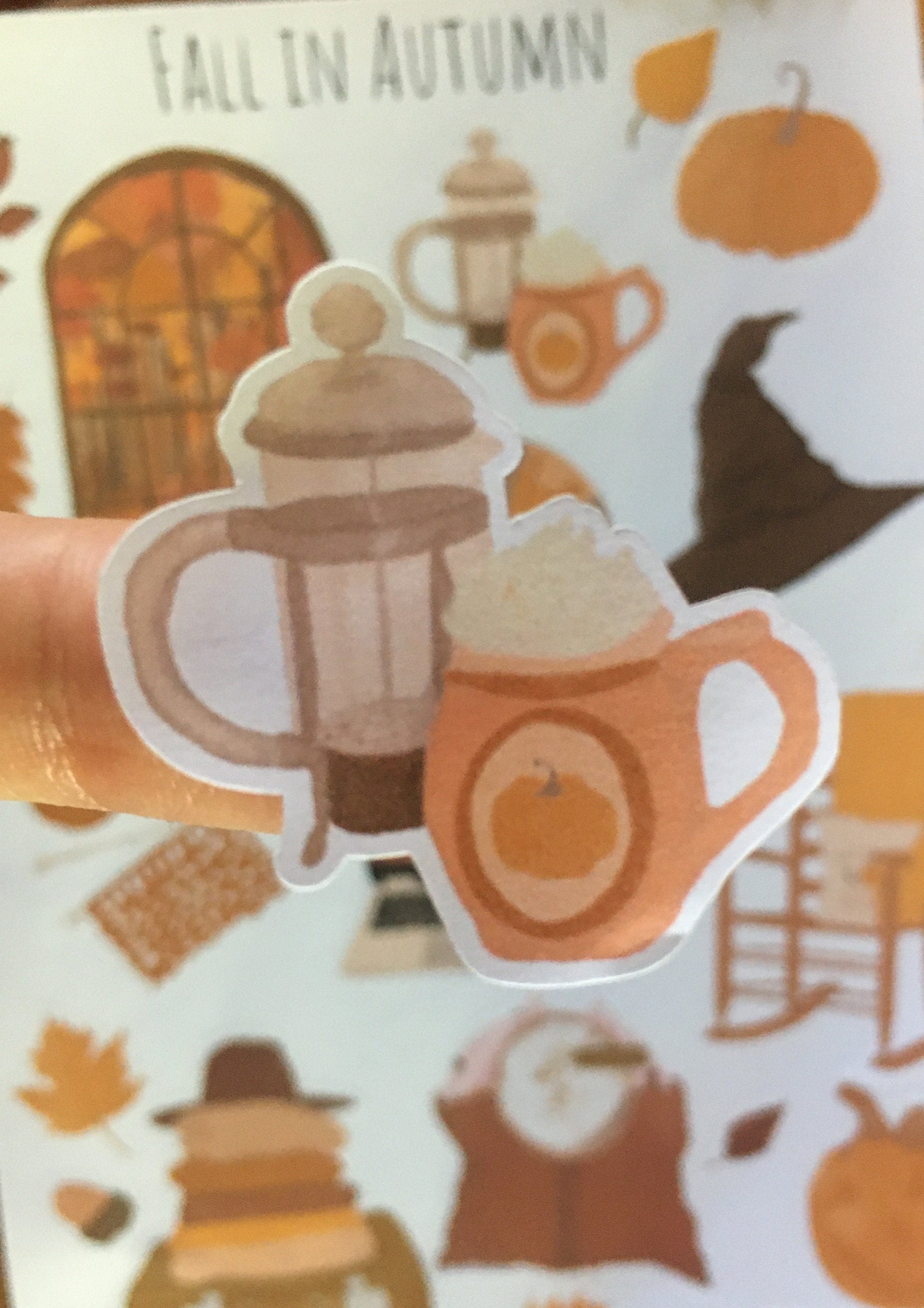 Autumn Stationery Sticker Sheet, Bullet Journal Sticker, Autumn Bujo  Stickers, Decorative Sticker, Journaling Sticker 