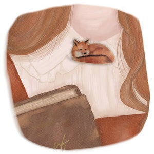 Wooden Fox Pin - Wooden pin | Fall Pin | Handmade pin | Forest pin | Wooden accessories | Wooden badge | Wooden brooch | Wooden gift