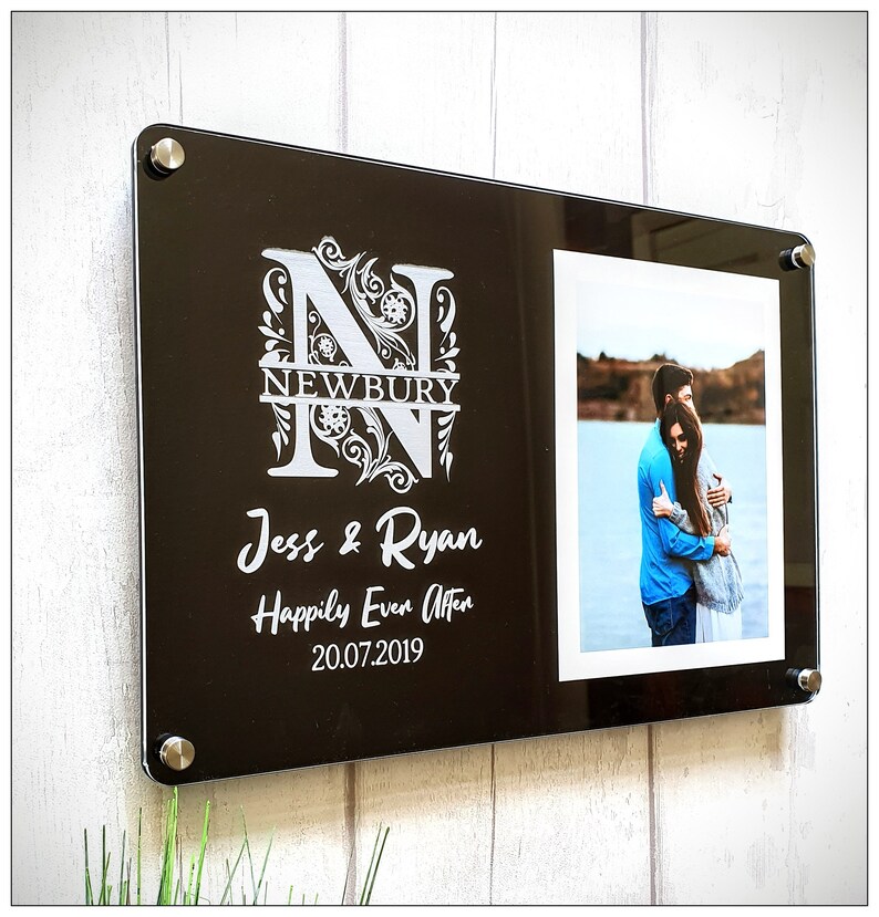 Personalised Photo Frame Wedding Photo Frame Wall Mounted Etsy