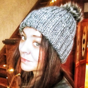 Wool Heather Grey Beanie