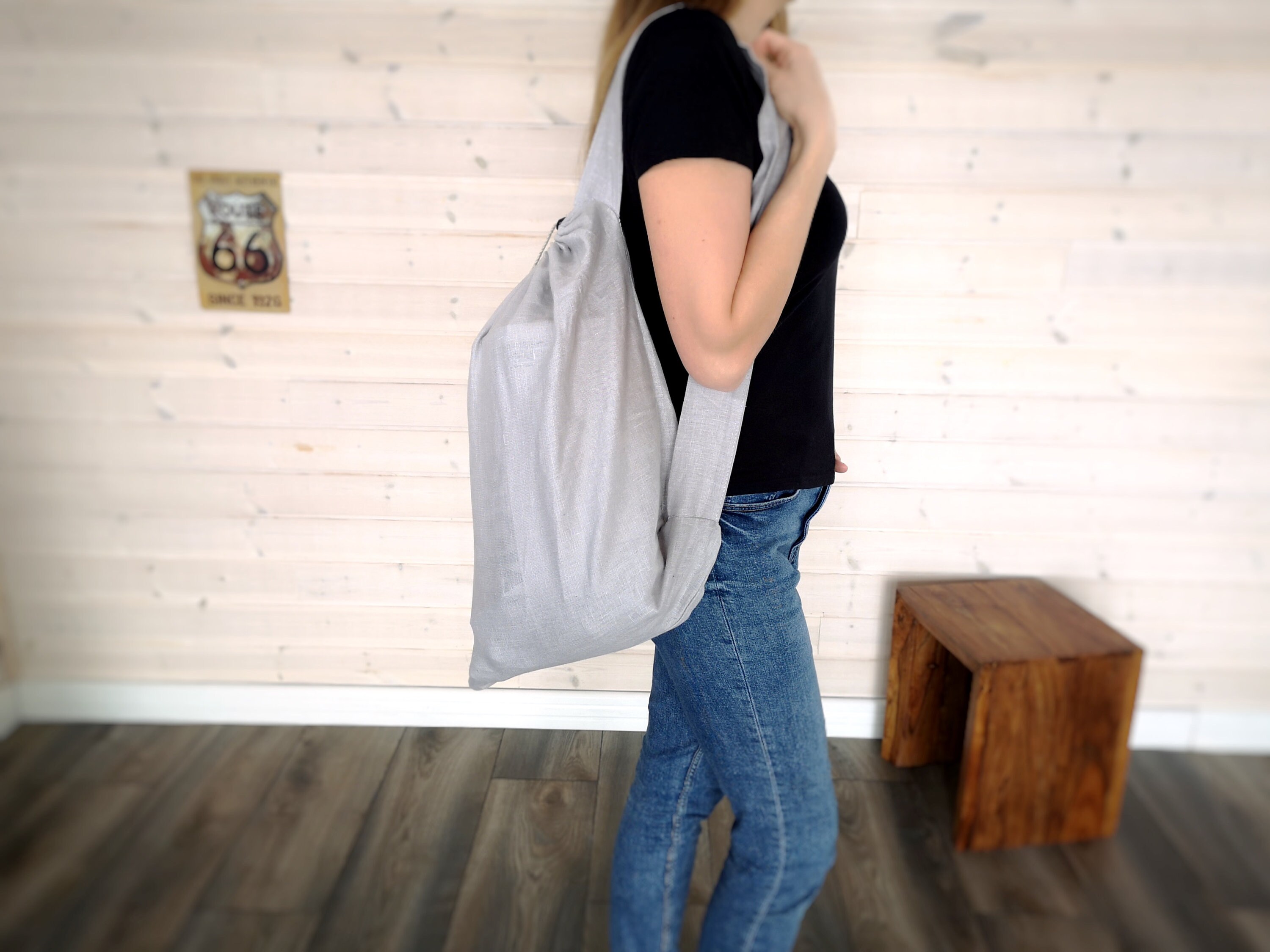 Linen Laundry Bag Large Laundry Bag Linen Bag Washed Etsy