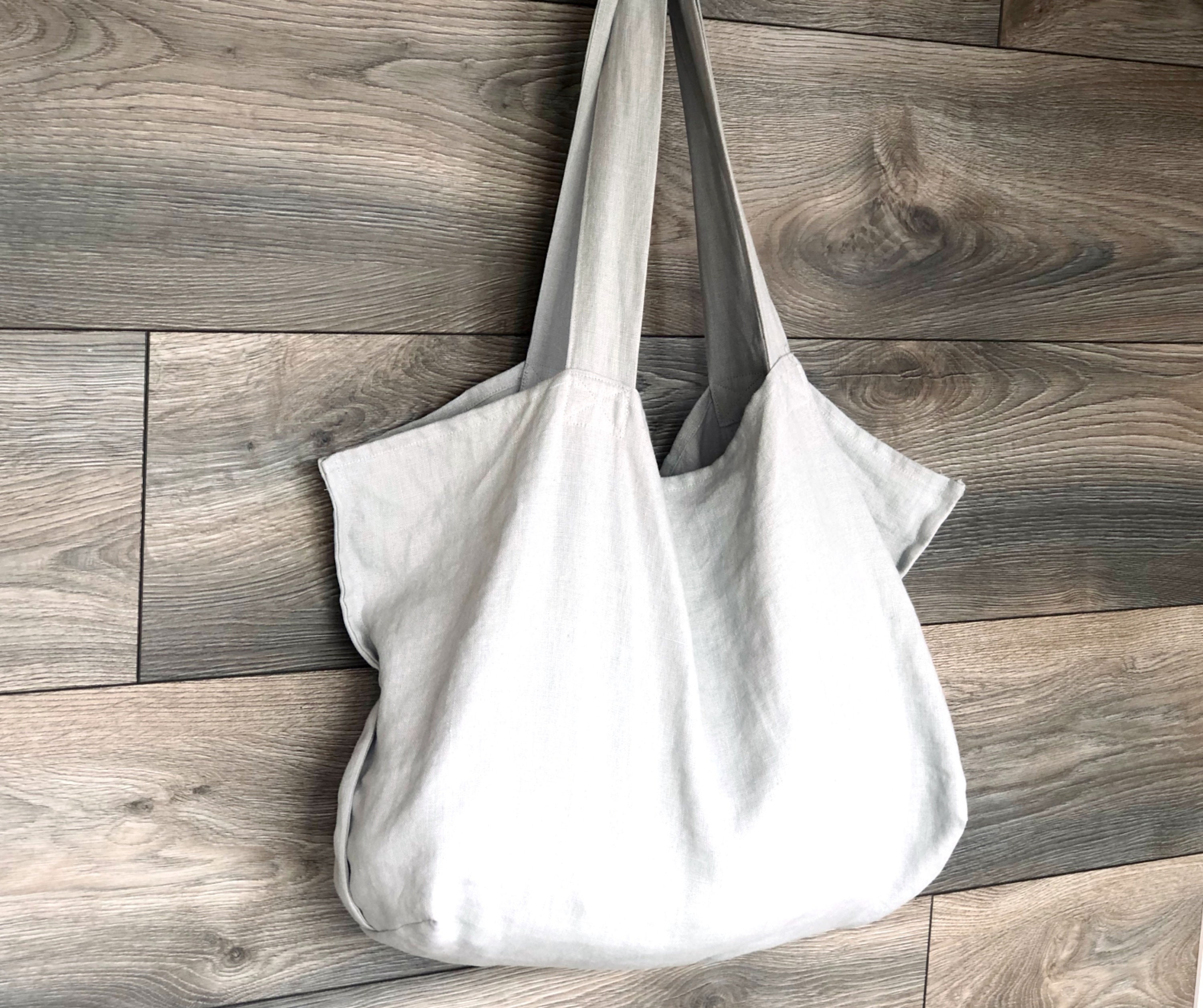 New Large Linen Bag Linen Tote Bag Linen Shopping Bag Etsy