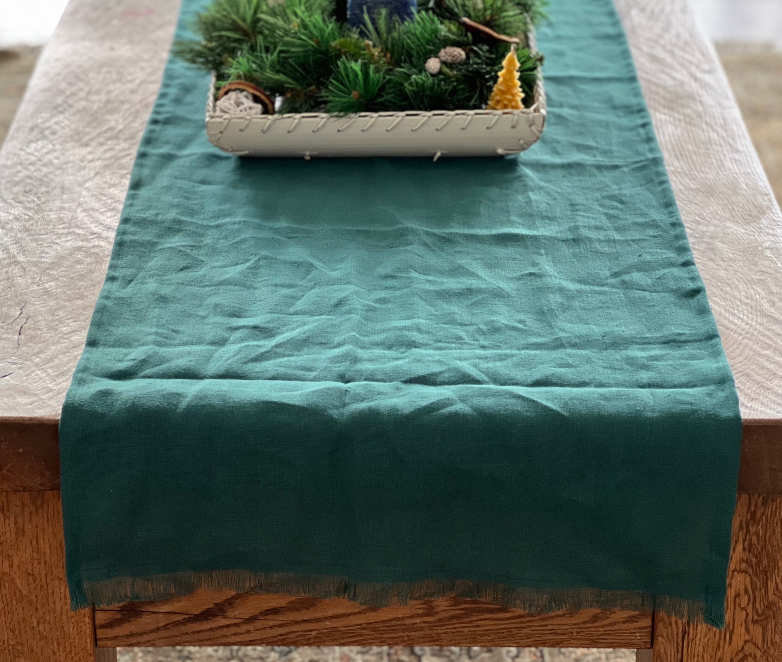 Natural Linen Table Runner Stone Washed Linen Table Runner Etsy