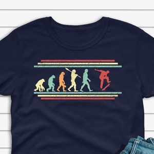 Skateboard T-shirt for Men, Skateboarding Shirt, Evolution Skater Tshirt, Gift for Skateboarder Unisex Jersey Short Sleeve Tee