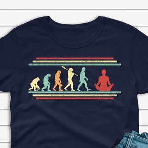 Yoga T-shirt, Funny Evolution Yoga Shirt, Gift for Yoga Practitioner, Yoga Mom Dad Clothes, Yoga Clothes Him Her Unisex Short Sleeve Tee
